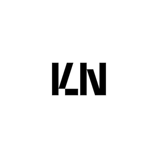 KN monograma logotipo diseño carta texto nombre símbolo monocromo logotipo alfabeto carácter simple logotipo