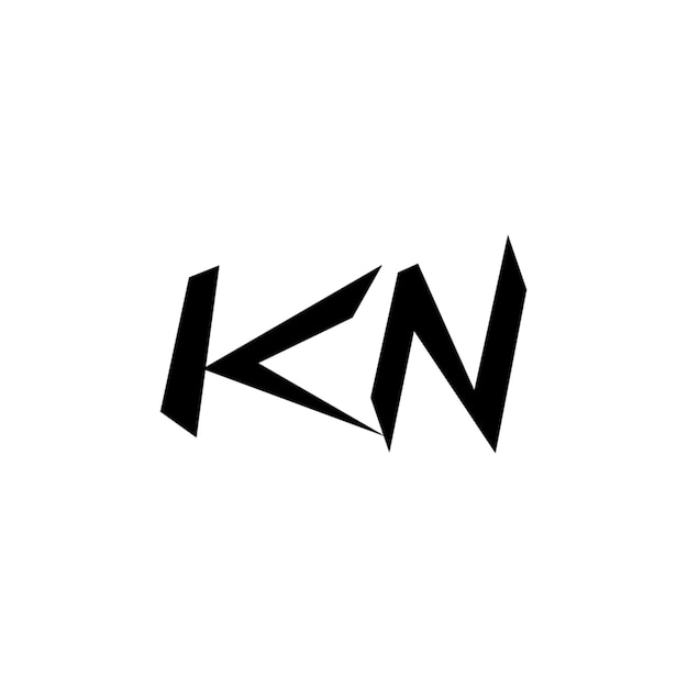 KN monograma logotipo diseño carta texto nombre símbolo monocromo logotipo alfabeto carácter simple logotipo