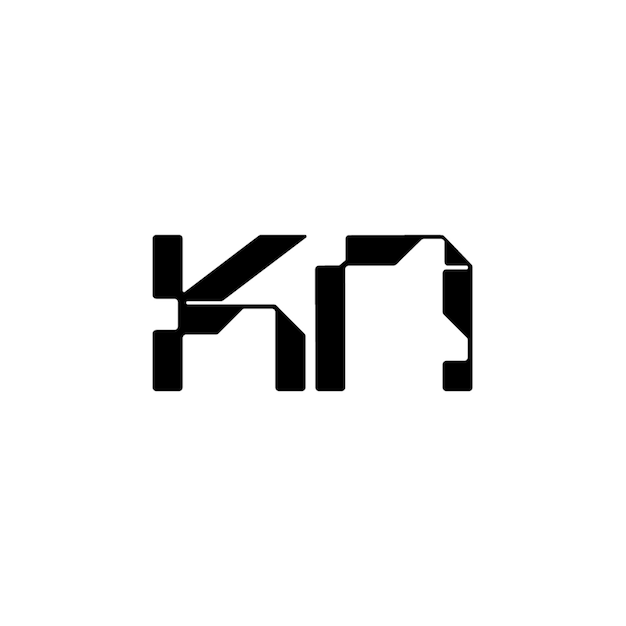 KN monograma logotipo diseño carta texto nombre símbolo monocromo logotipo alfabeto carácter simple logotipo