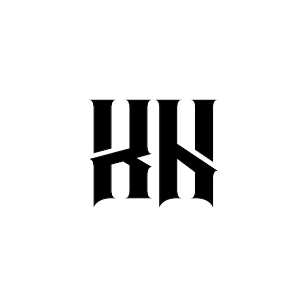 KN monograma logotipo diseño carta texto nombre símbolo monocromo logotipo alfabeto carácter simple logotipo