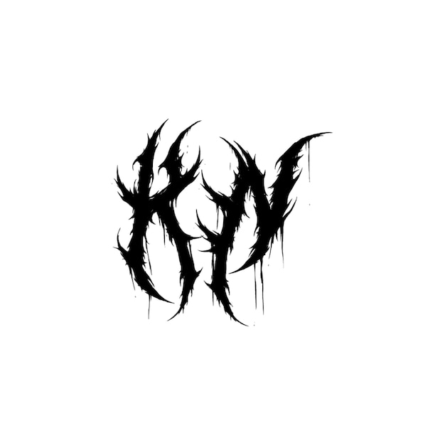 KN monograma logotipo diseño carta texto nombre símbolo monocromo logotipo alfabeto carácter simple logotipo