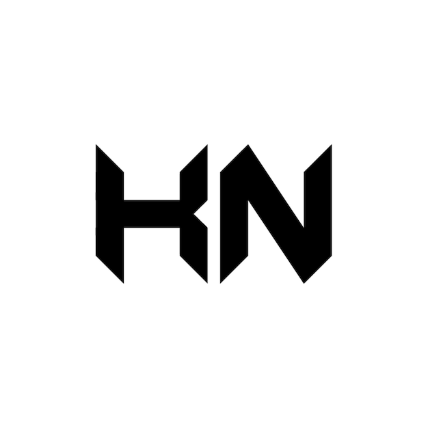 KN monograma logotipo diseño carta texto nombre símbolo monocromo logotipo alfabeto carácter simple logotipo
