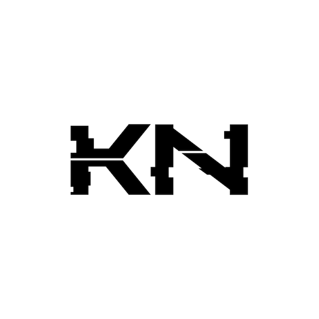 KN monograma logotipo diseño carta texto nombre símbolo monocromo logotipo alfabeto carácter simple logotipo