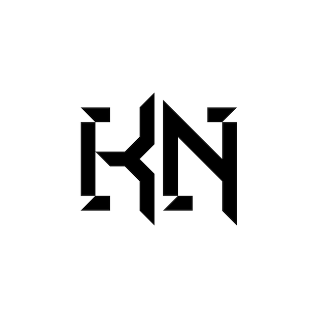 KN monograma logotipo diseño carta texto nombre símbolo monocromo logotipo alfabeto carácter simple logotipo