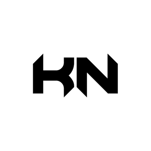 KN monograma logotipo diseño carta texto nombre símbolo monocromo logotipo alfabeto carácter simple logotipo