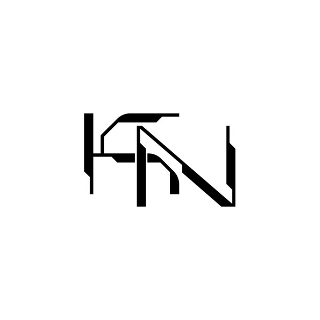 KN monograma logotipo diseño carta texto nombre símbolo monocromo logotipo alfabeto carácter simple logotipo