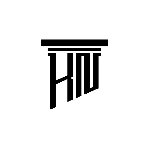KN monograma logotipo diseño carta texto nombre símbolo monocromo logotipo alfabeto carácter simple logotipo