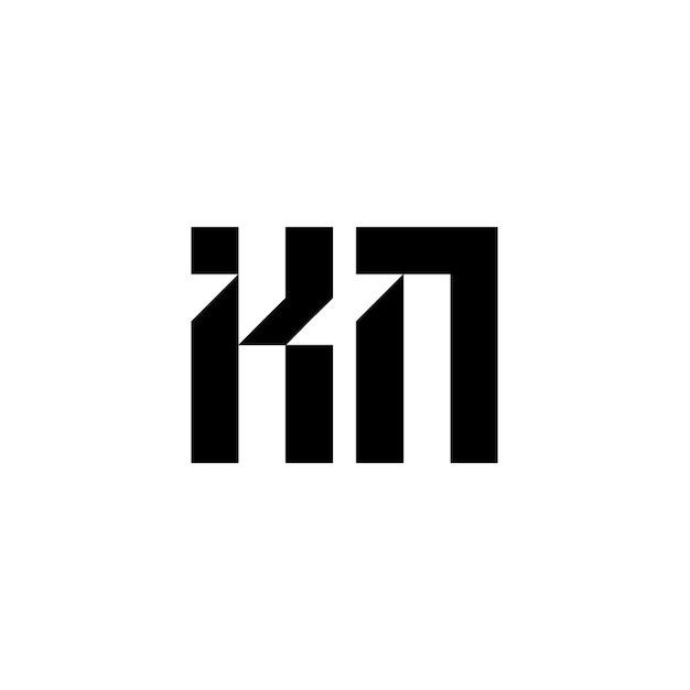 KN monograma logotipo diseño carta texto nombre símbolo monocromo logotipo alfabeto carácter simple logotipo