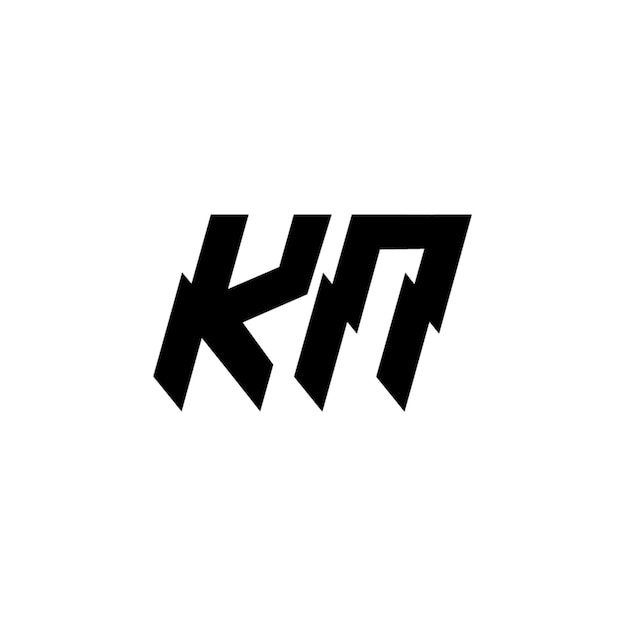 KN monograma logotipo diseño carta texto nombre símbolo monocromo logotipo alfabeto carácter simple logotipo