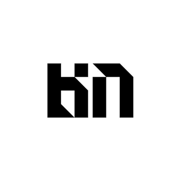 KN monograma logotipo diseño carta texto nombre símbolo monocromo logotipo alfabeto carácter simple logotipo