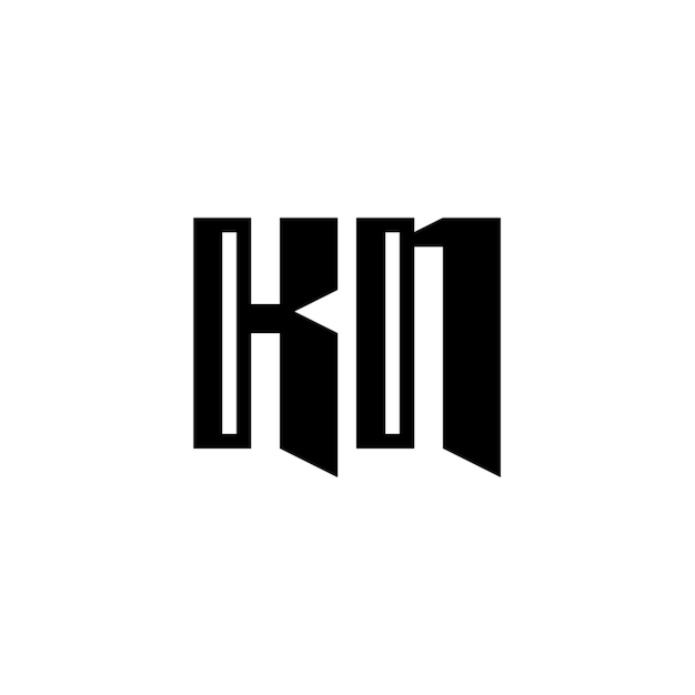 KN monograma logotipo diseño carta texto nombre símbolo monocromo logotipo alfabeto carácter simple logotipo