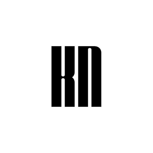 KN monograma logotipo diseño carta texto nombre símbolo monocromo logotipo alfabeto carácter simple logotipo