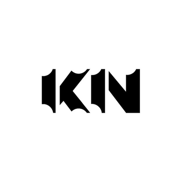 KN monograma logotipo diseño carta texto nombre símbolo monocromo logotipo alfabeto carácter simple logotipo