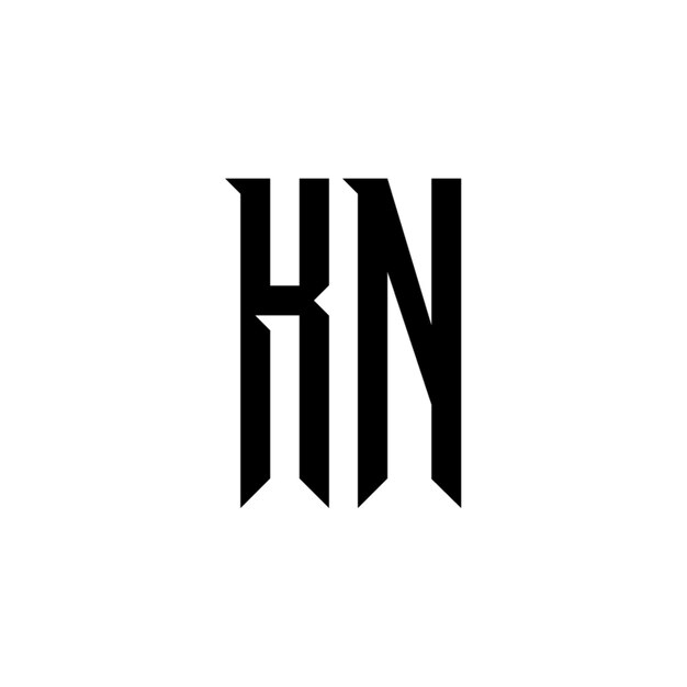 KN monograma logotipo diseño carta texto nombre símbolo monocromo logotipo alfabeto carácter simple logotipo