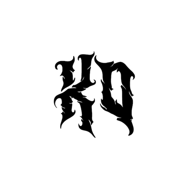 KO monograma logotipo diseño carta texto nombre símbolo monocromo logotipo alfabeto carácter simple logotipo