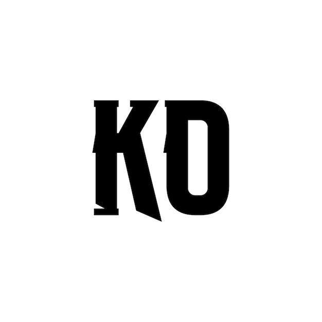KO monograma logotipo diseño carta texto nombre símbolo monocromo logotipo alfabeto carácter simple logotipo