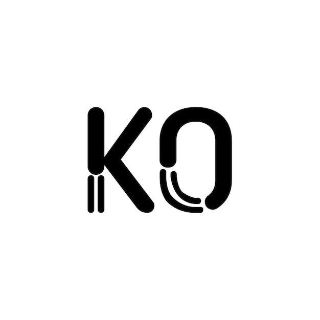 KO monograma logotipo diseño carta texto nombre símbolo monocromo logotipo alfabeto carácter simple logotipo