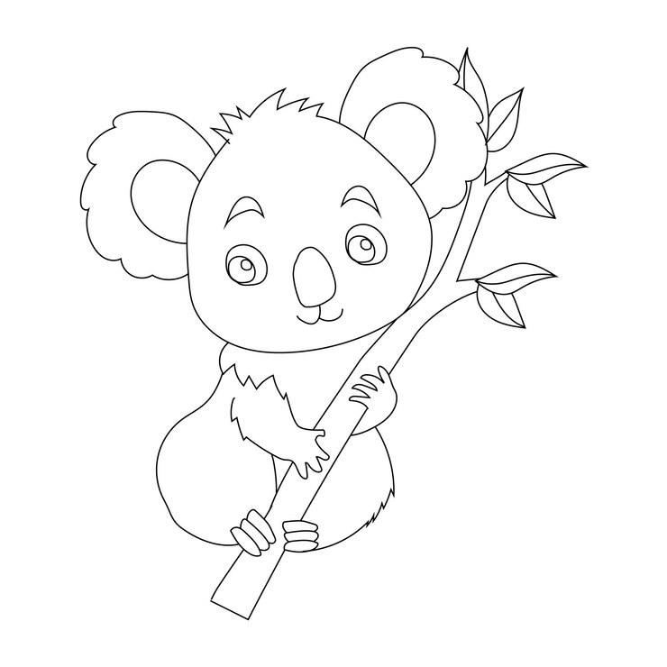 Vector koala clipart dibujos animados animales salvajes clipart set para los amantes de la vida silvestre