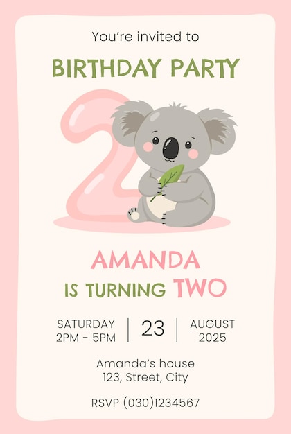 Koala cumpleaños dos
