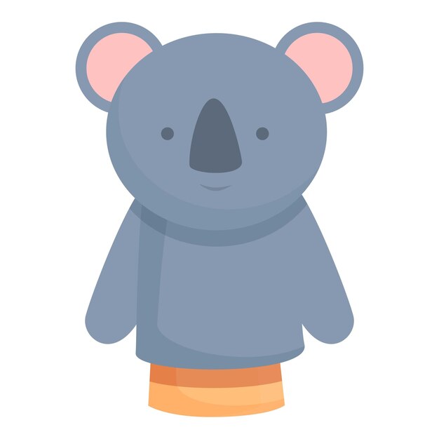 Koala muñeca icono dibujos animados vector espectáculo de marionetas teatro