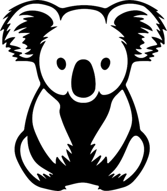 Vector un koala que está en un fondo blanco