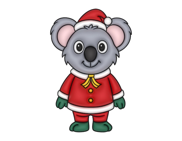 Koala con traje de Navidad