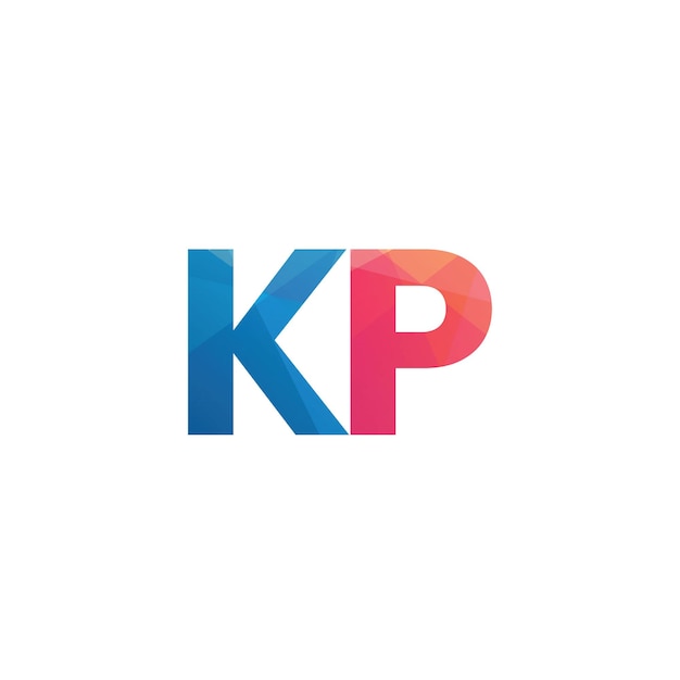 Kp iniciales letra monograma icono del logotipo