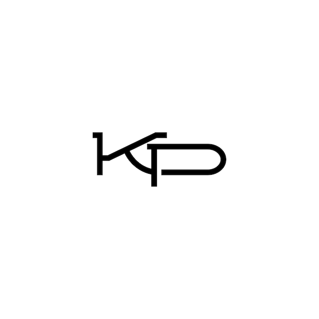 KP monograma logotipo diseño carta texto nombre símbolo monocromo logotipo alfabeto carácter simple logotipo