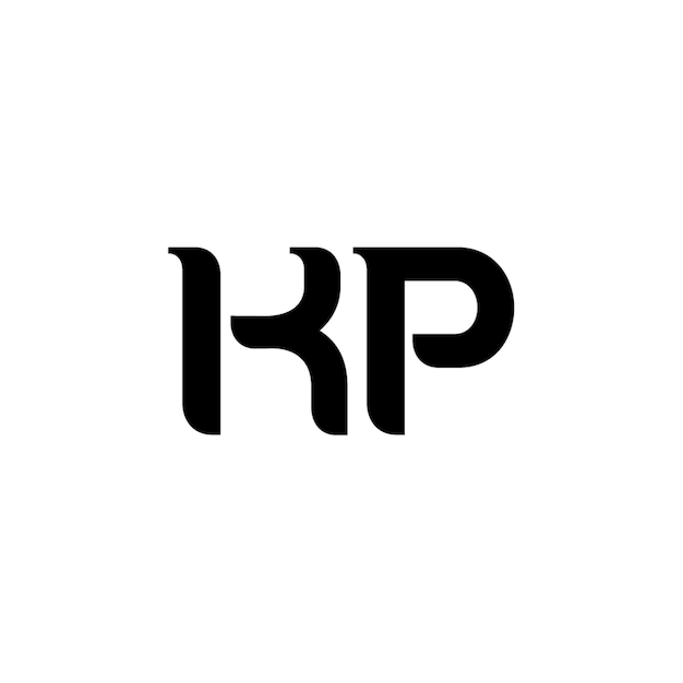 KP monograma logotipo diseño carta texto nombre símbolo monocromo logotipo alfabeto carácter simple logotipo