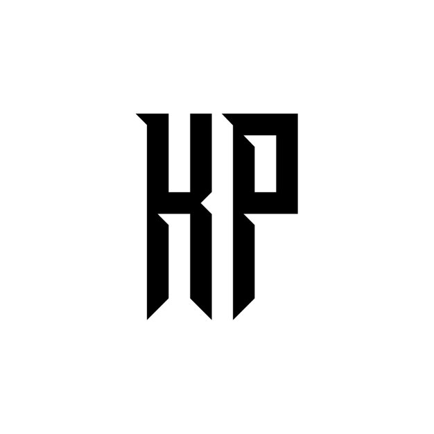 KP monograma logotipo diseño carta texto nombre símbolo monocromo logotipo alfabeto carácter simple logotipo