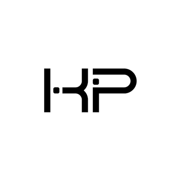 KP monograma logotipo diseño carta texto nombre símbolo monocromo logotipo alfabeto carácter simple logotipo