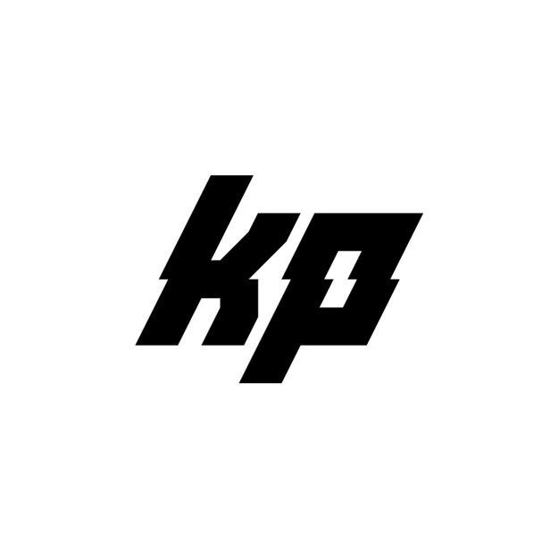 KP monograma logotipo diseño carta texto nombre símbolo monocromo logotipo alfabeto carácter simple logotipo