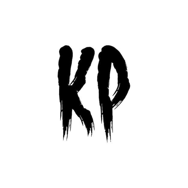 KP monograma logotipo diseño carta texto nombre símbolo monocromo logotipo alfabeto carácter simple logotipo