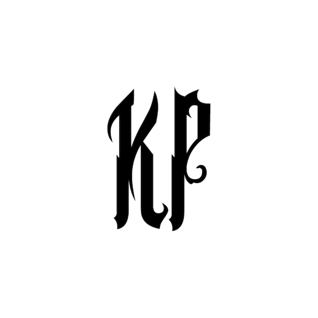 KP monograma logotipo diseño carta texto nombre símbolo monocromo logotipo alfabeto carácter simple logotipo