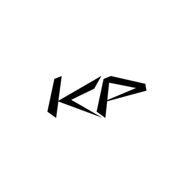 KP monograma logotipo diseño carta texto nombre símbolo monocromo logotipo alfabeto carácter simple logotipo