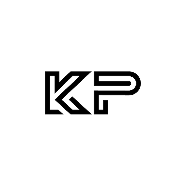KP monograma logotipo diseño carta texto nombre símbolo monocromo logotipo alfabeto carácter simple logotipo