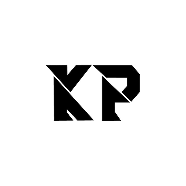 KP monograma logotipo diseño carta texto nombre símbolo monocromo logotipo alfabeto carácter simple logotipo