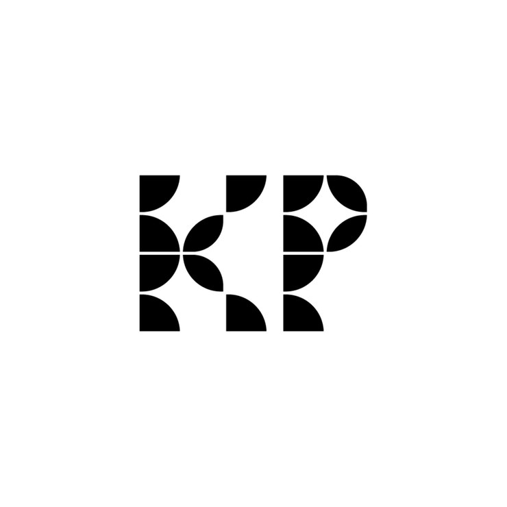 Vector kp monograma logotipo diseño carta texto nombre símbolo monocromo logotipo alfabeto carácter simple logotipo