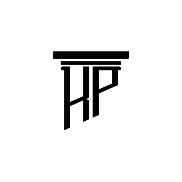 KP monograma logotipo diseño carta texto nombre símbolo monocromo logotipo alfabeto carácter simple logotipo