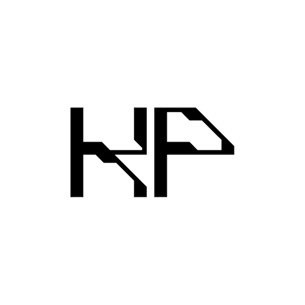 KP monograma logotipo diseño carta texto nombre símbolo monocromo logotipo alfabeto carácter simple logotipo