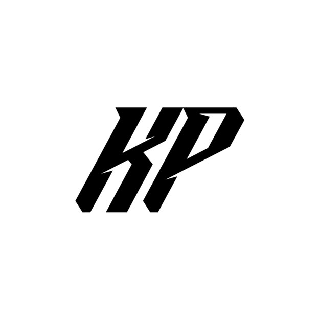 KP monograma logotipo diseño carta texto nombre símbolo monocromo logotipo alfabeto carácter simple logotipo