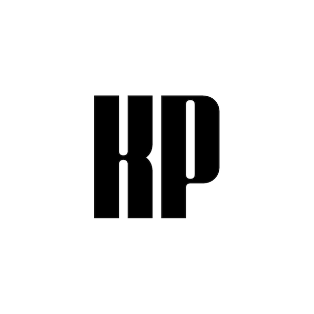KP monograma logotipo diseño carta texto nombre símbolo monocromo logotipo alfabeto carácter simple logotipo