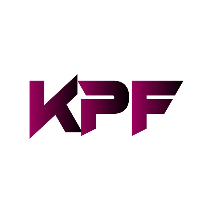 Vector kpf es un símbolo de negocio moderno con una letra inicial y un monograma, así como un diseño de logotipo vectorial.