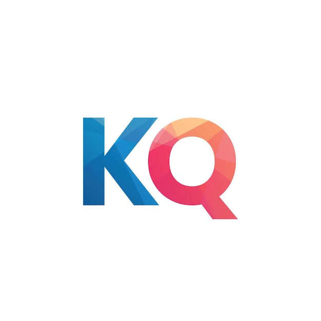 KQ iniciales letra monograma icono del logotipo