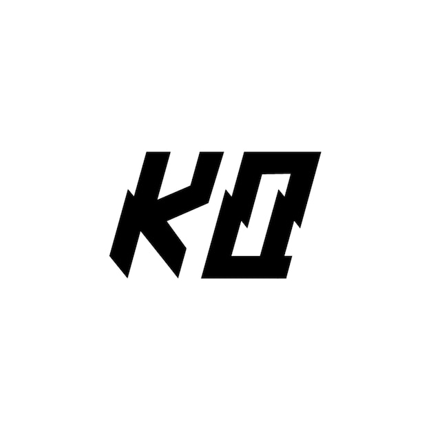 KQ monograma logotipo diseño carta texto nombre símbolo monocromo logotipo alfabeto carácter simple logotipo
