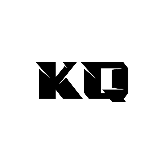 KQ monograma logotipo diseño carta texto nombre símbolo monocromo logotipo alfabeto carácter simple logotipo