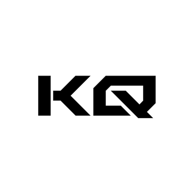 KQ monograma logotipo diseño carta texto nombre símbolo monocromo logotipo alfabeto carácter simple logotipo