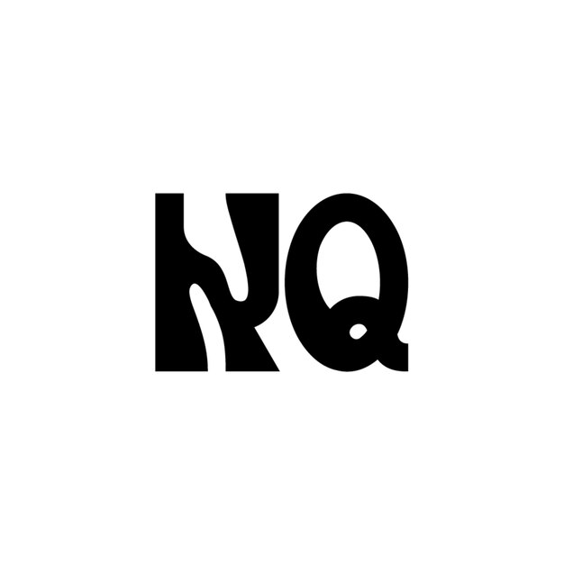 KQ monograma logotipo diseño carta texto nombre símbolo monocromo logotipo alfabeto carácter simple logotipo