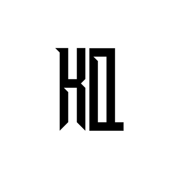 KQ monograma logotipo diseño carta texto nombre símbolo monocromo logotipo alfabeto carácter simple logotipo