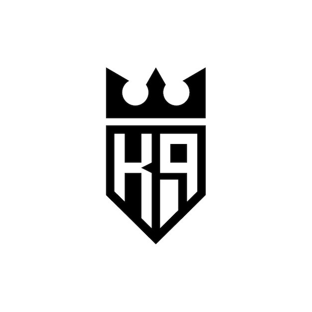KQ monograma logotipo diseño carta texto nombre símbolo monocromo logotipo alfabeto carácter simple logotipo